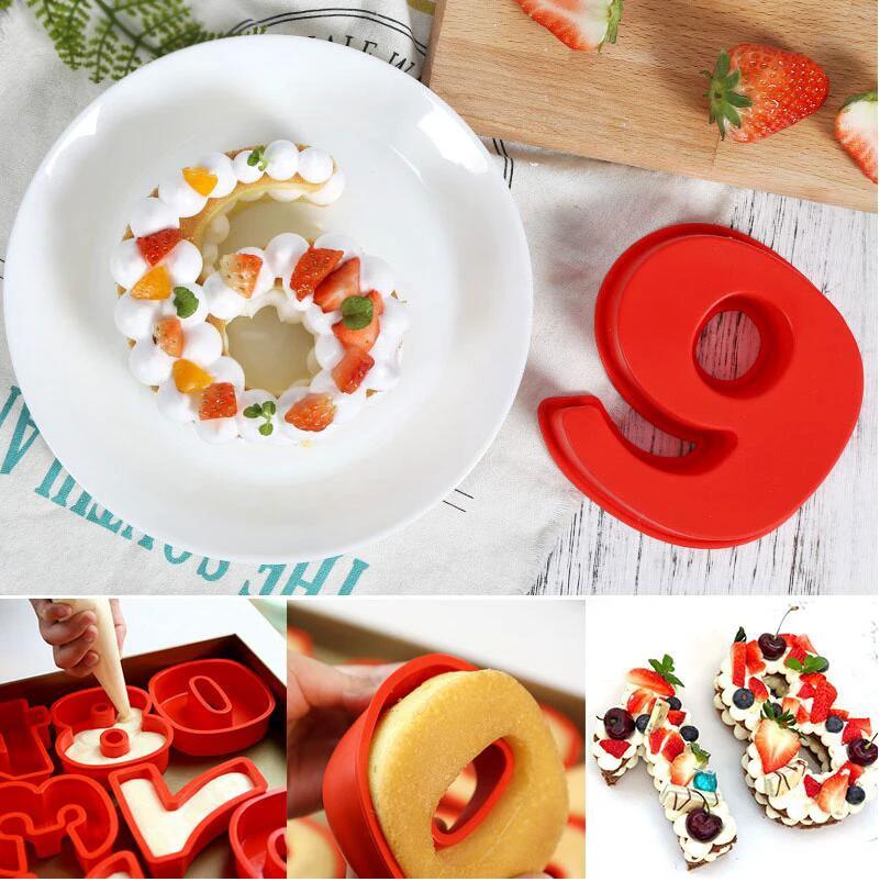 10" Silicone Number Cake Mold Perfect for Number Shaped Cakes by Bowlift
