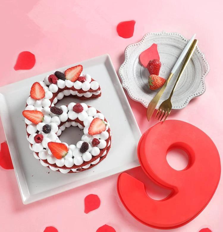 10" Silicone Number Cake Mold Perfect for Number Shaped Cakes by Bowlift