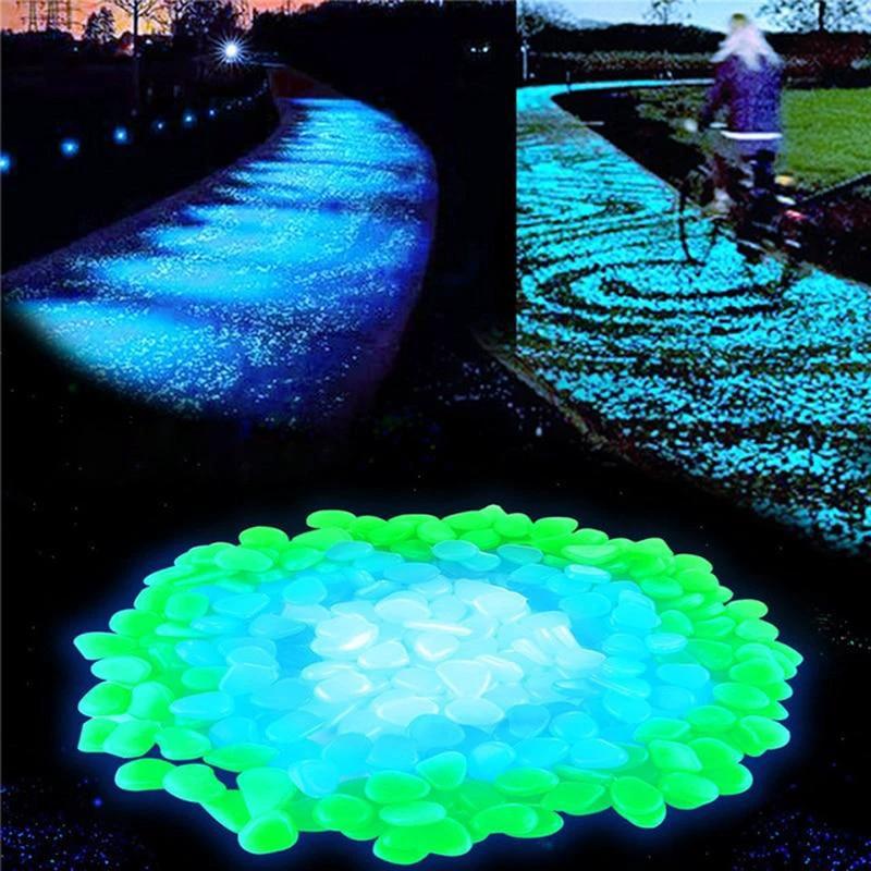 Gleam - Glow-in-the-Dark Garden Pebbles by Bowlift
