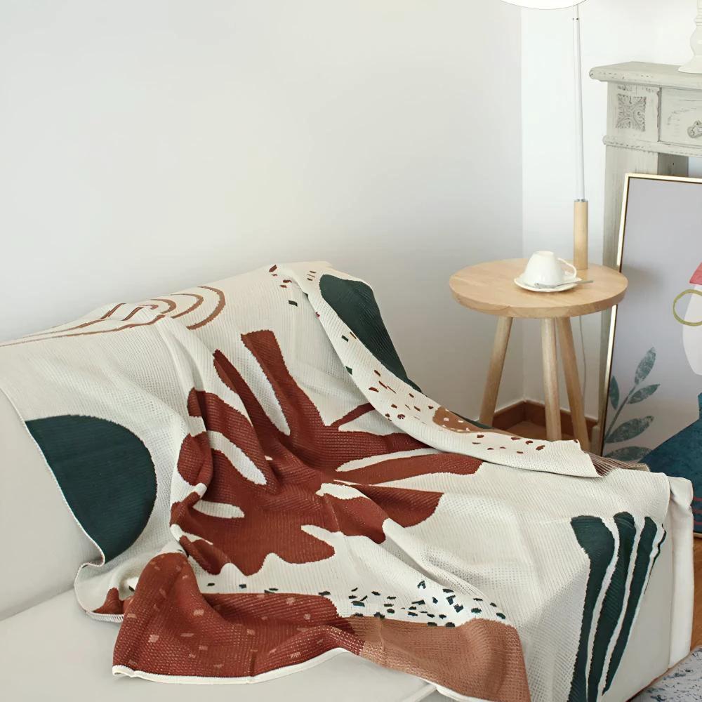 Abstract Style Knitted Throw by Casa & Beyond