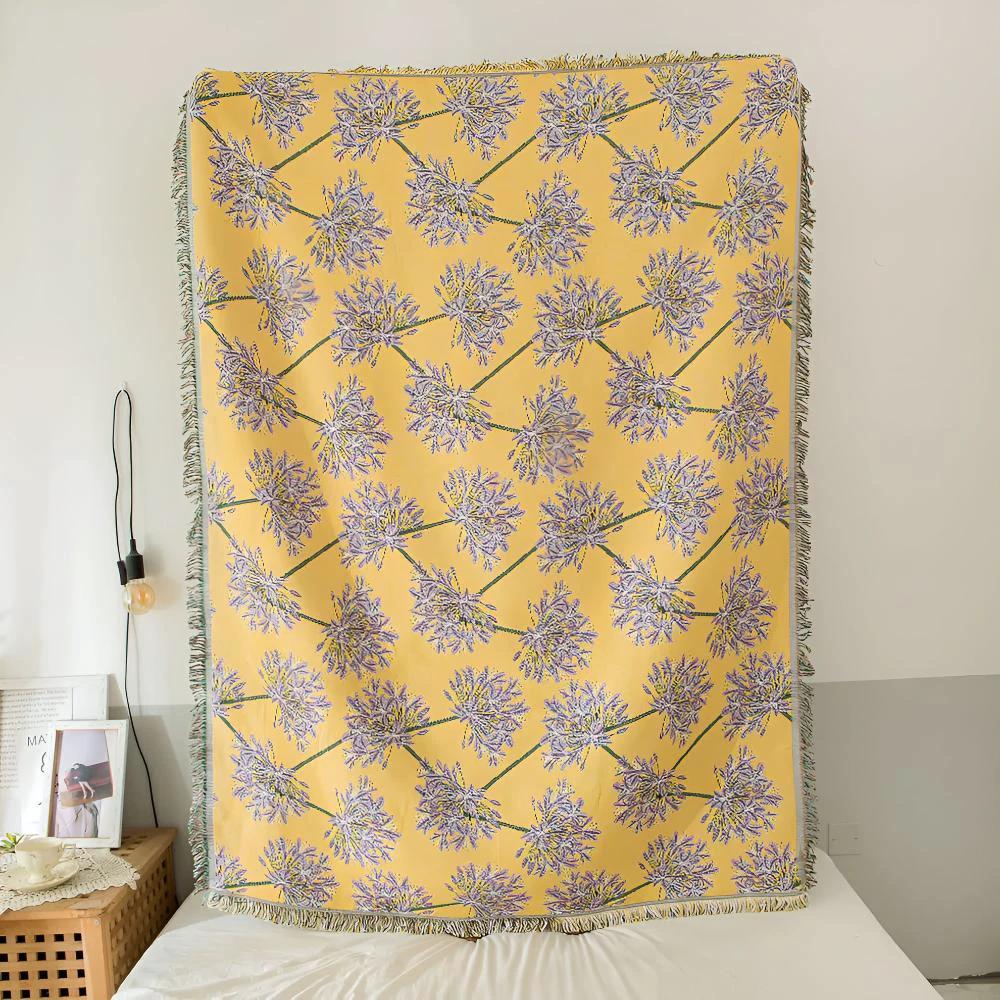 Agapanthus Tassel Blanket by Casa & Beyond