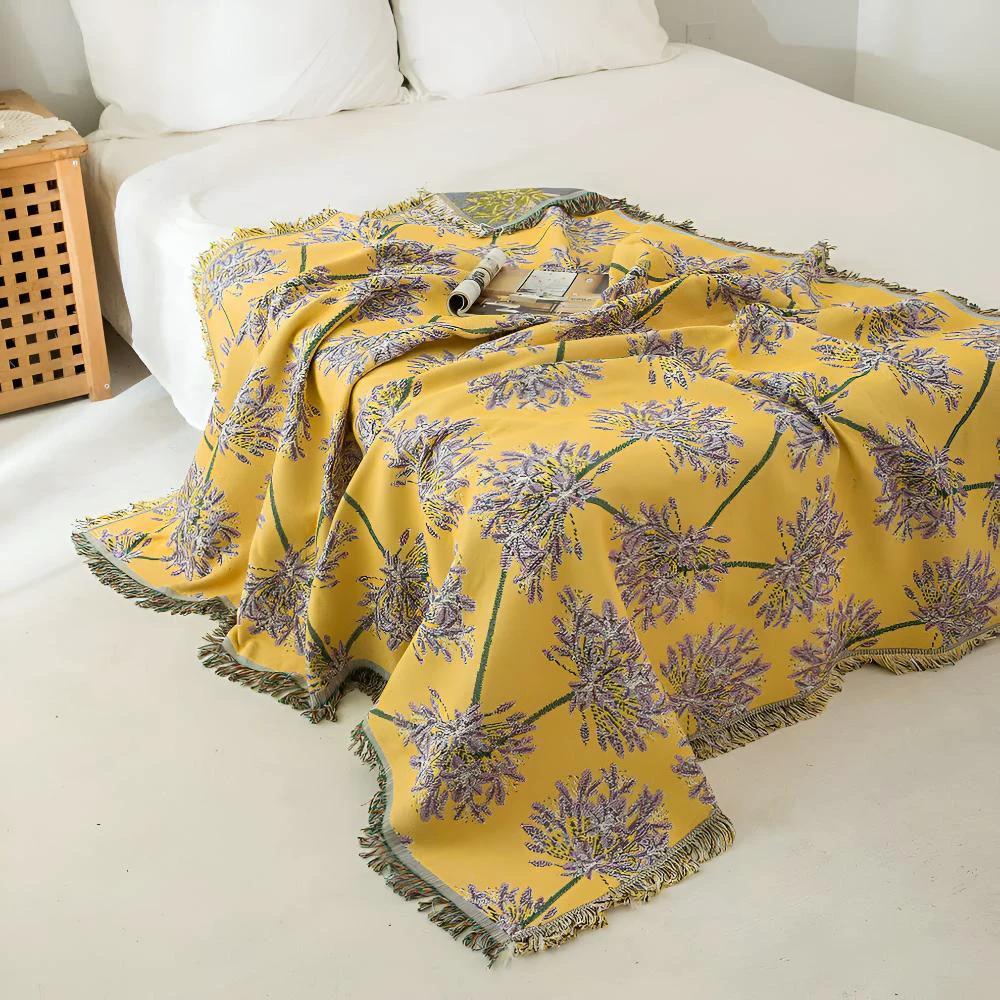 Agapanthus Tassel Blanket by Casa & Beyond
