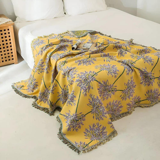 Agapanthus Tassel Blanket by Casa & Beyond