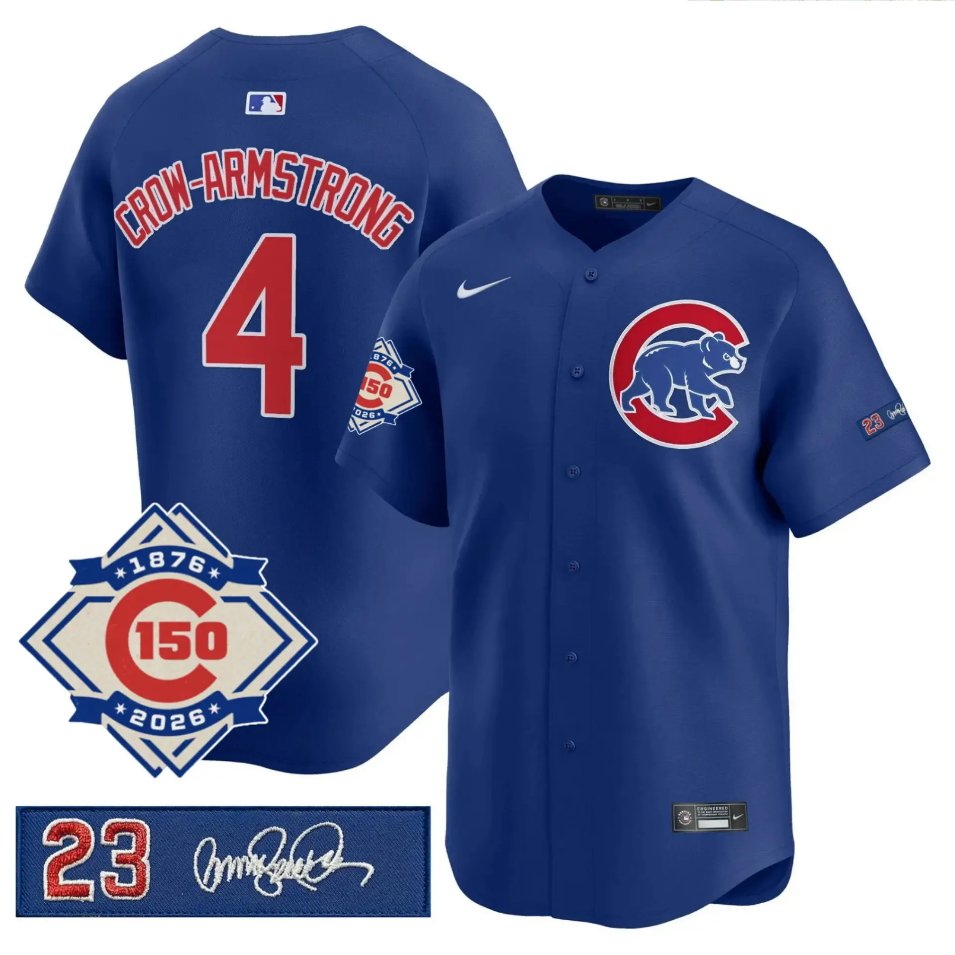 CHC Limited Jersey - 150th Anniversary & 'Ryno' Tribute Patch - All Stitched by Chicago Cubs