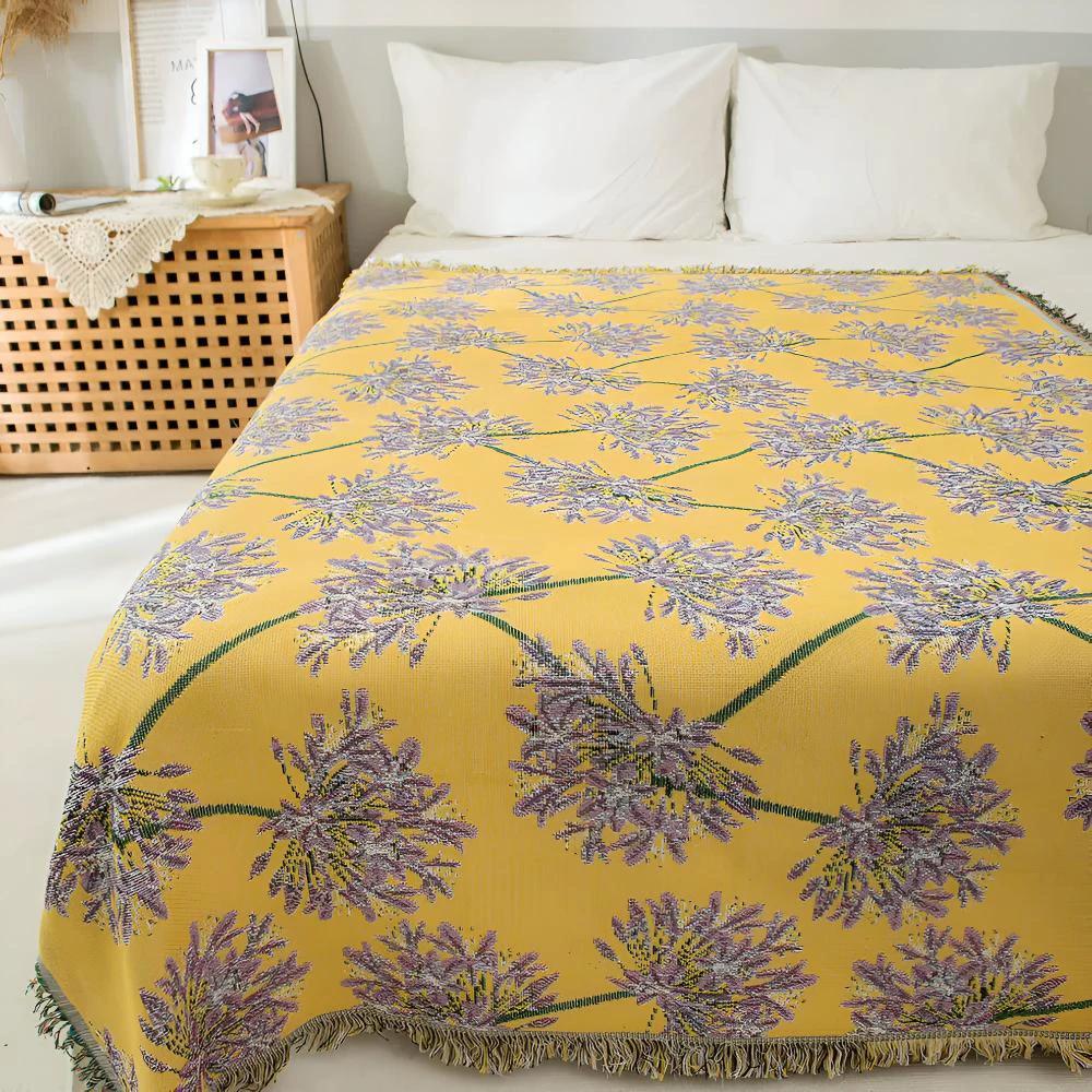 Agapanthus Tassel Blanket by Casa & Beyond