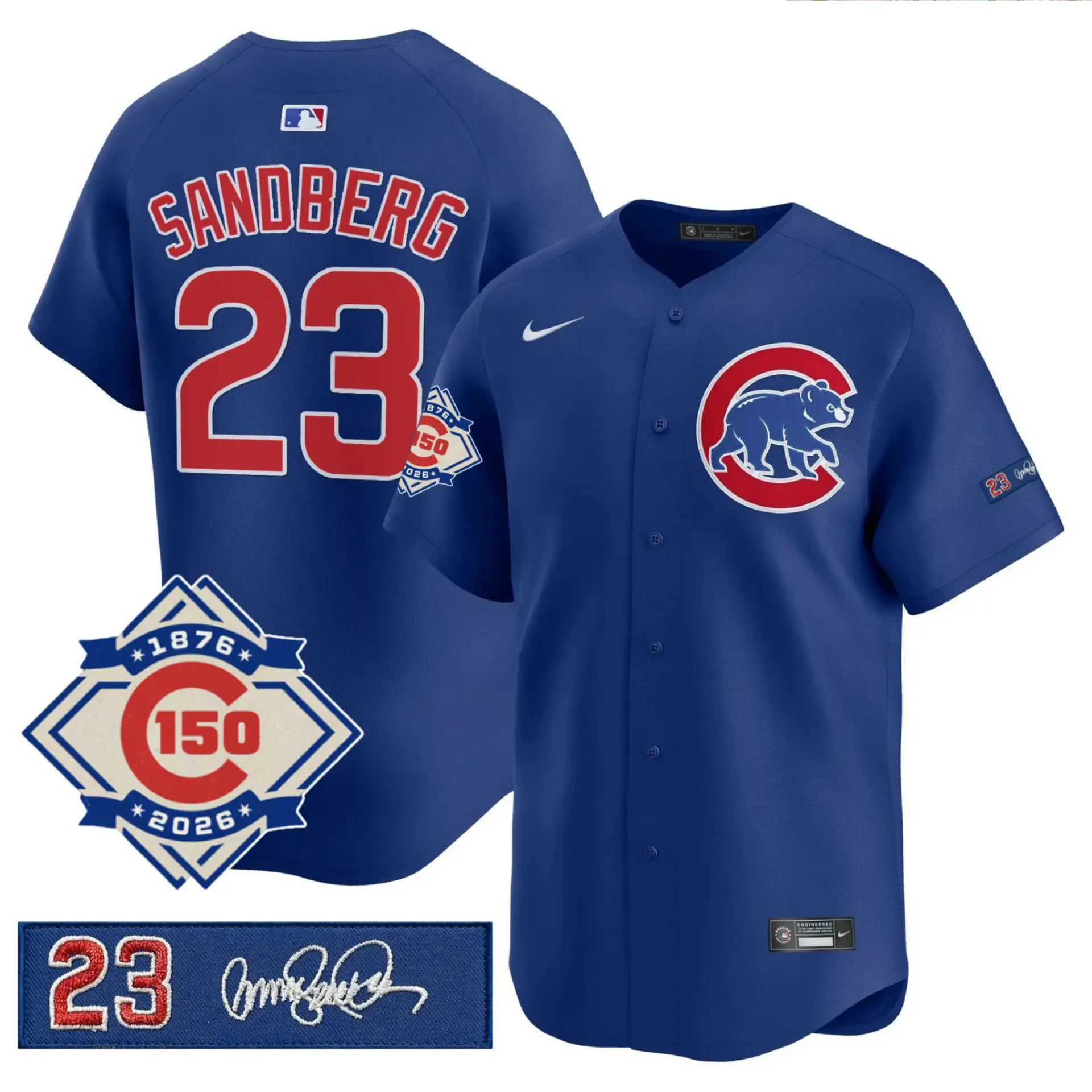 CHC Limited Jersey - 150th Anniversary & 'Ryno' Tribute Patch - All Stitched by Chicago Cubs