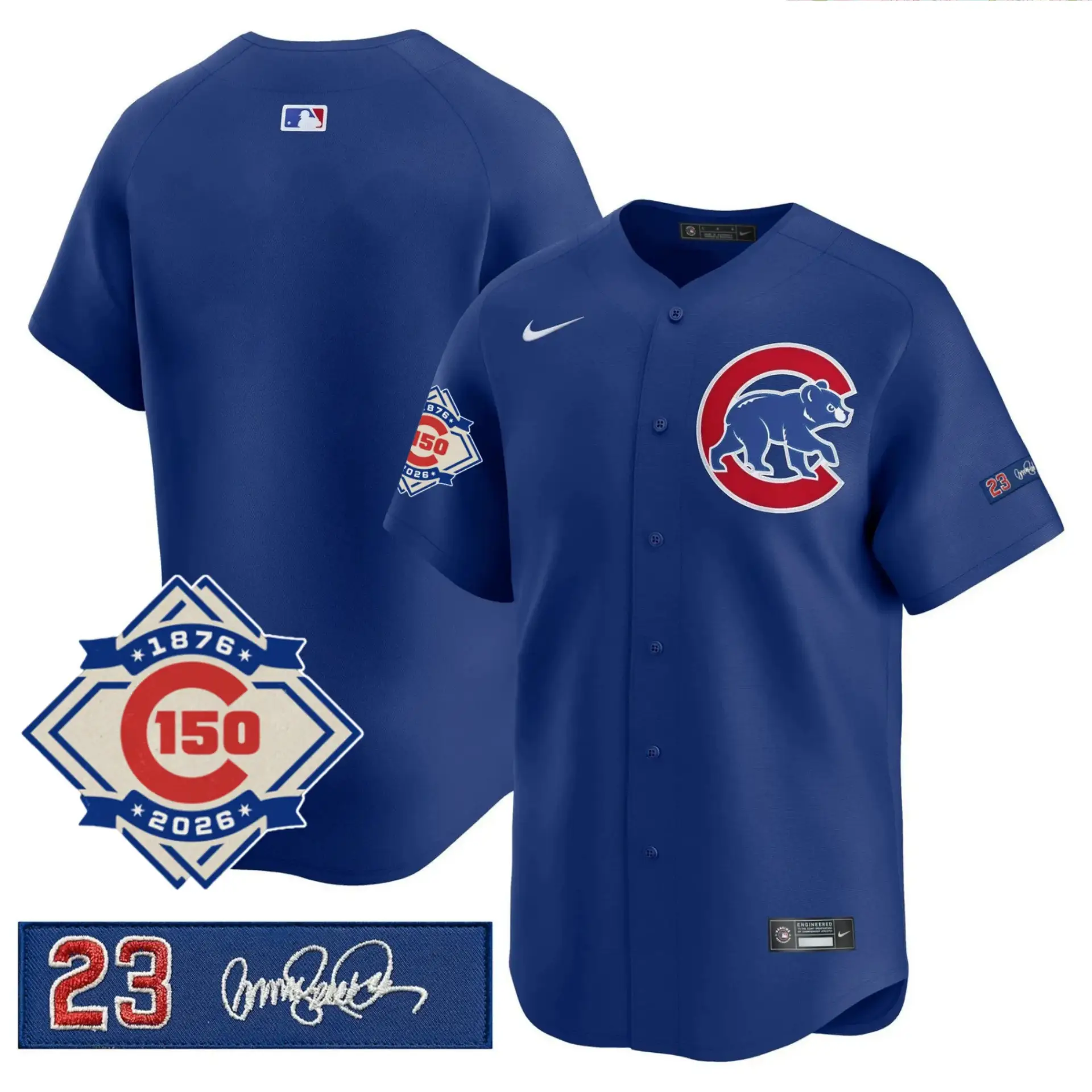 CHC Limited Jersey - 150th Anniversary & 'Ryno' Tribute Patch - All Stitched by Chicago Cubs
