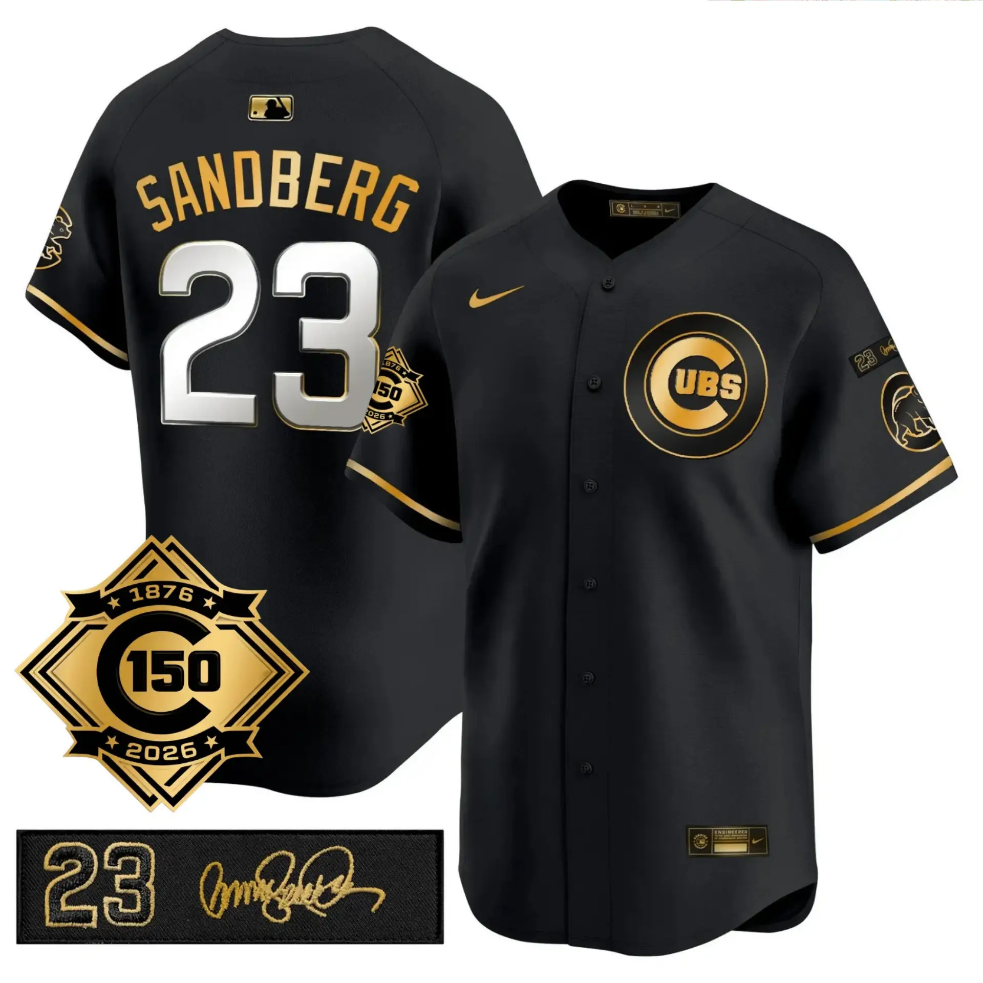 CHC Limited Jersey - 150th Anniversary & 'Ryno' Tribute Patch - All Stitched by Chicago Cubs