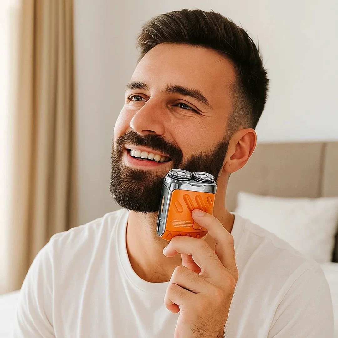 SmoothEdge | Rotary Electric Shaver – Dual-Ring Blades – Water-Resistant – Men's Grooming Bowlift by Bowlift