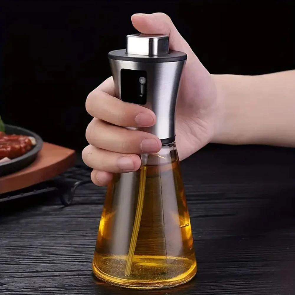 Stainless Crystal Oil Spray Bottle by Casa & Beyond