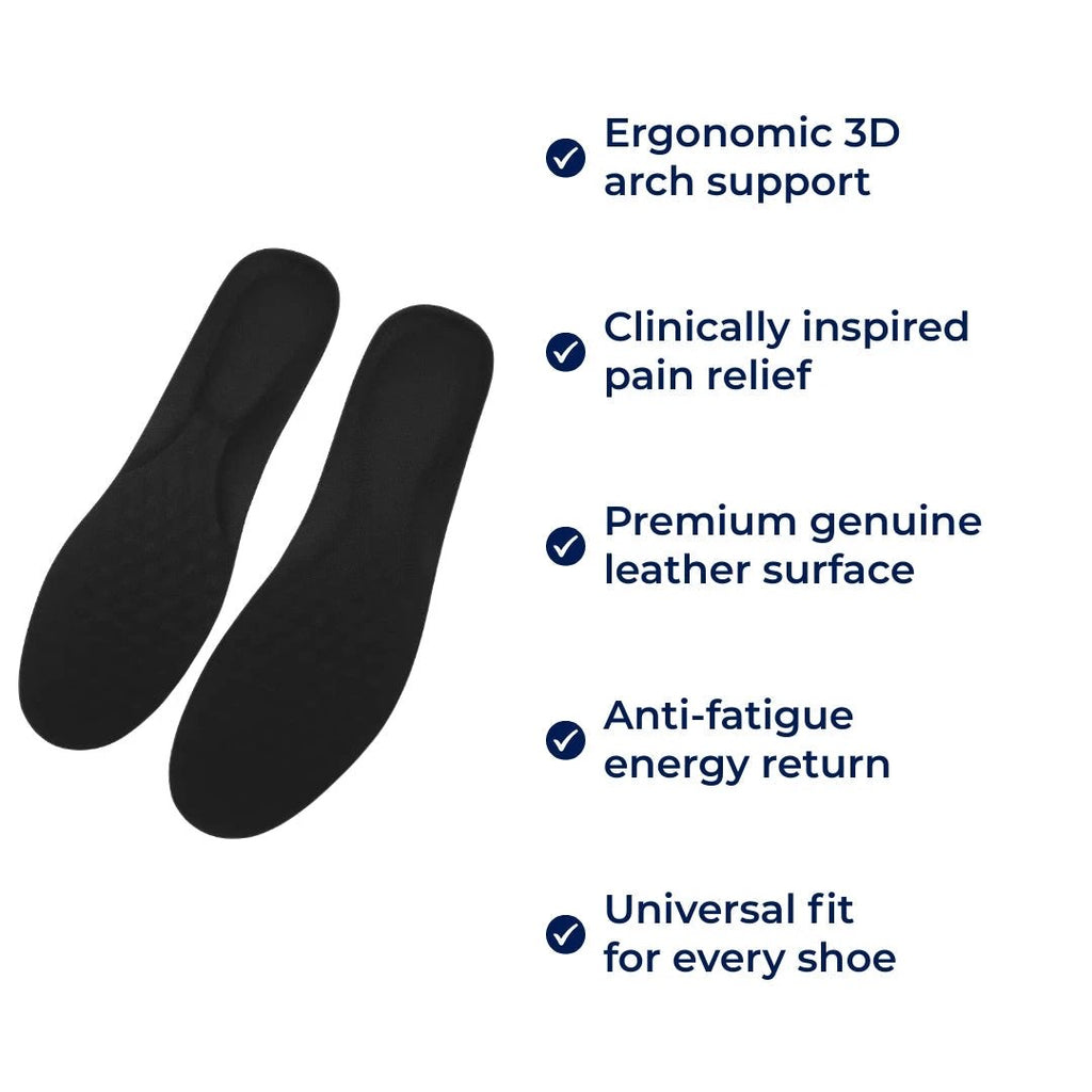 Pain Relief – Leather Breathable – Comfort & Alignment for All-Day Standing & Walking Bowlift by Bowlift