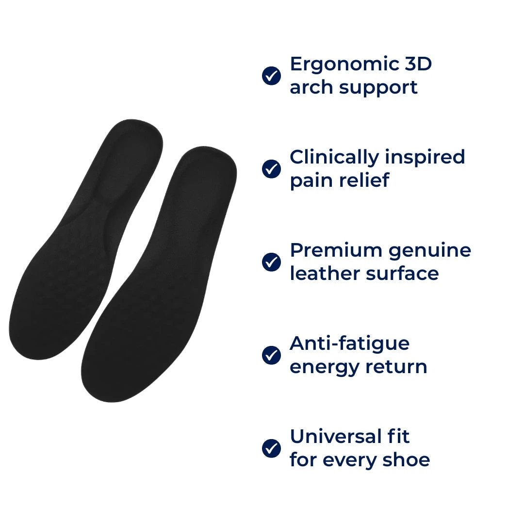 Pain Relief – Leather Breathable – Comfort & Alignment for All-Day Standing & Walking Bowlift by Bowlift