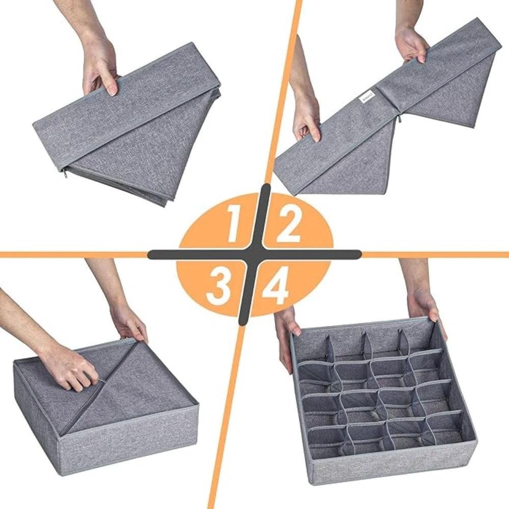 Foldable Sock and Underwear Organizer by Casa & Beyond