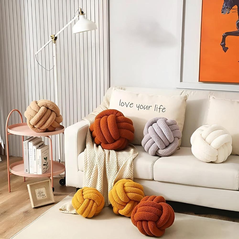 Knotted Boucle Cushion by Casa & Beyond