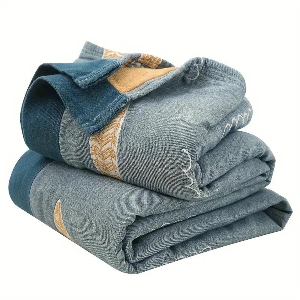 Golden Fish Cotton Gauze Reversible Blanket by Casa & Beyond