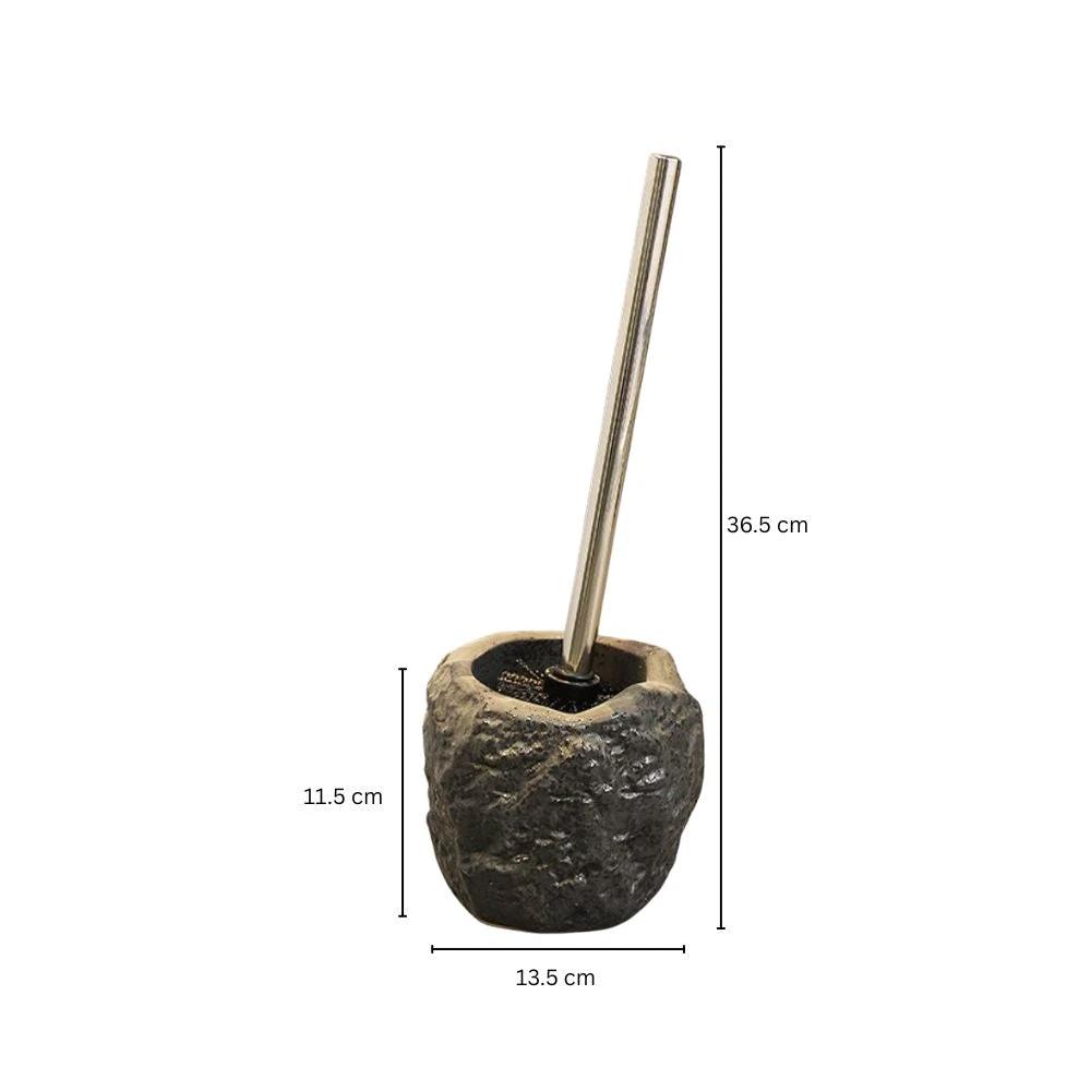 Retro Stone Ceramic Toilet Brush by Casa & Beyond