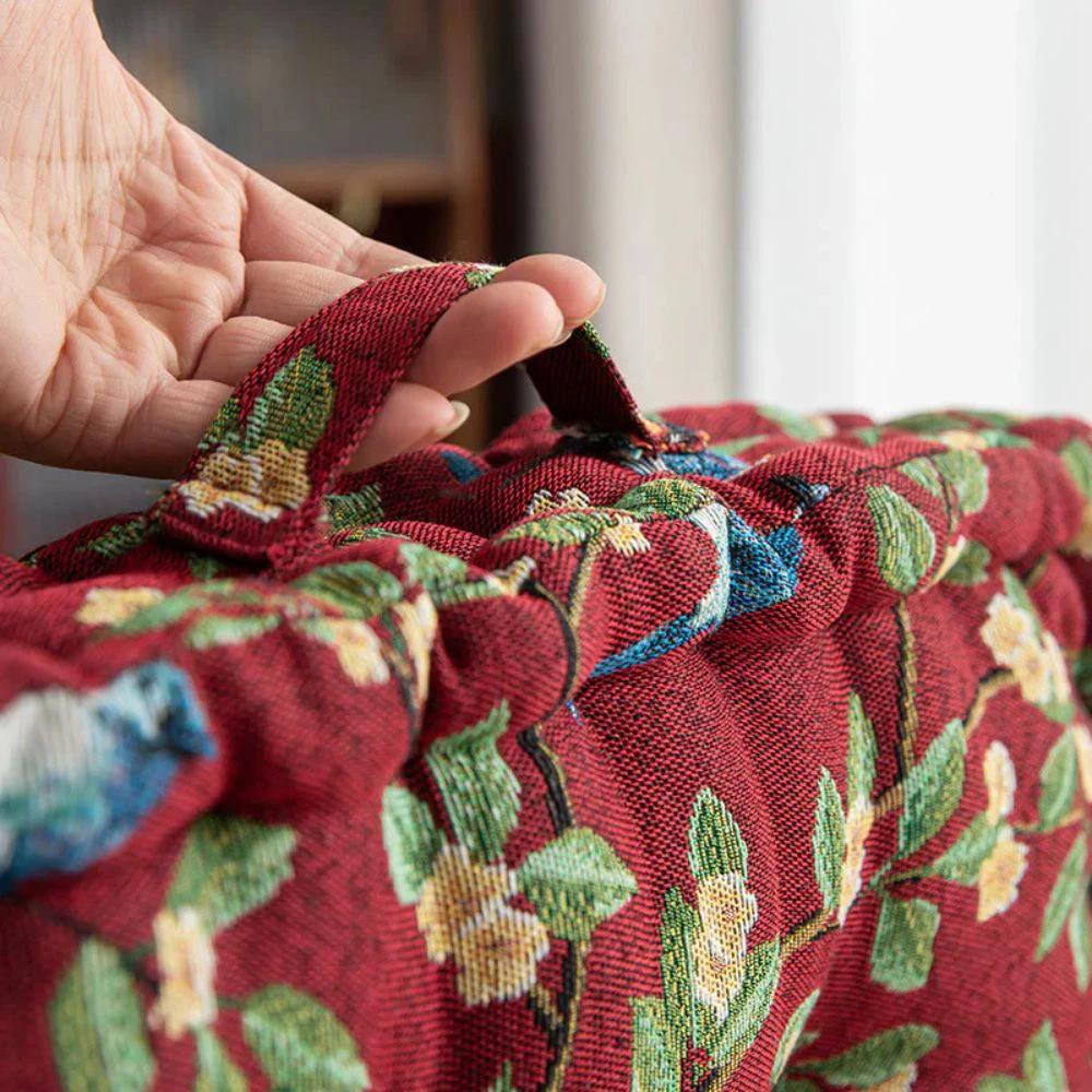 Whimsical Bird Leaf Cushion by Casa & Beyond
