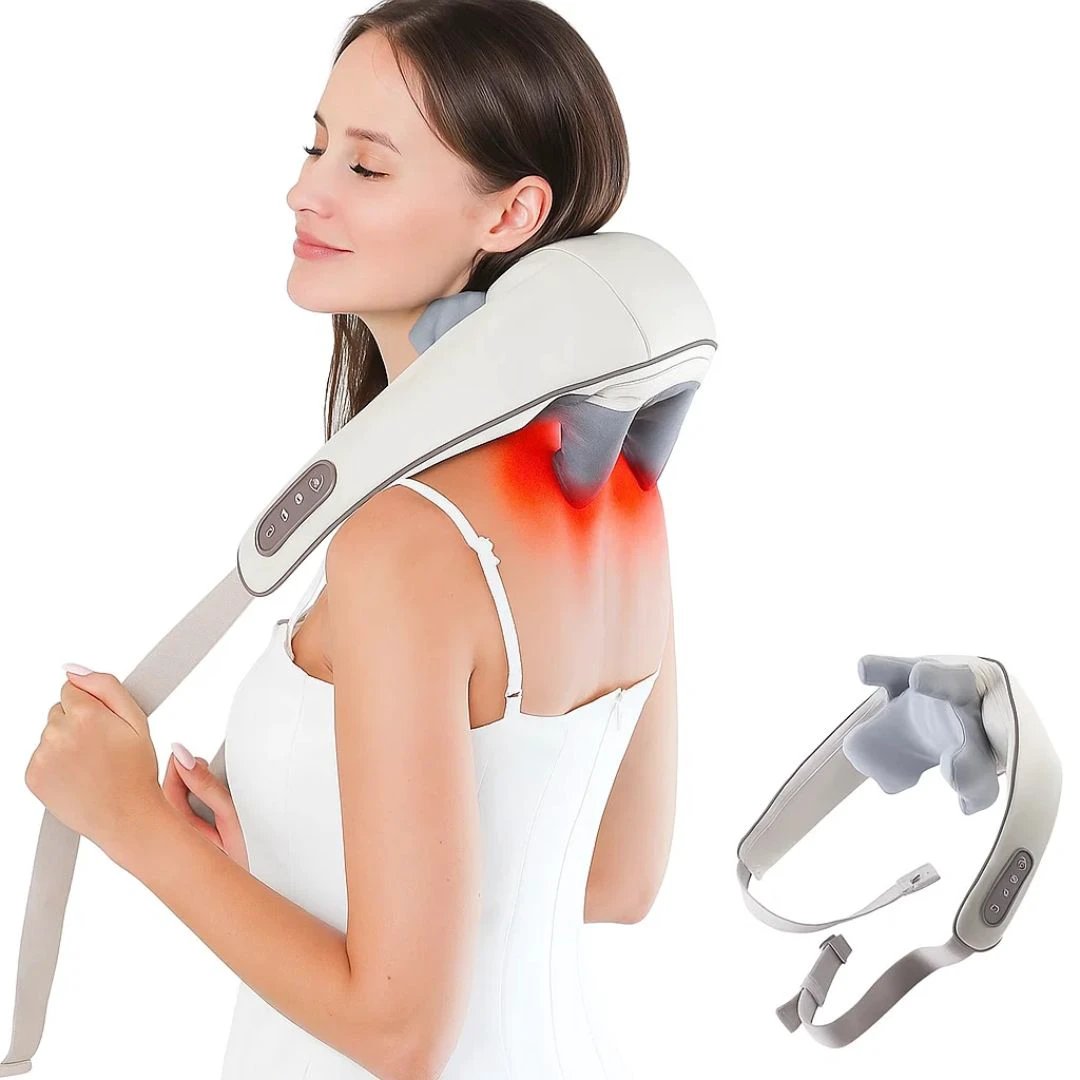 RelaxaPro | Shiatsu Neck Massager – Heated Relief – Cordless Design – Ideal for Office & Home Use Bowlift by Bowlift