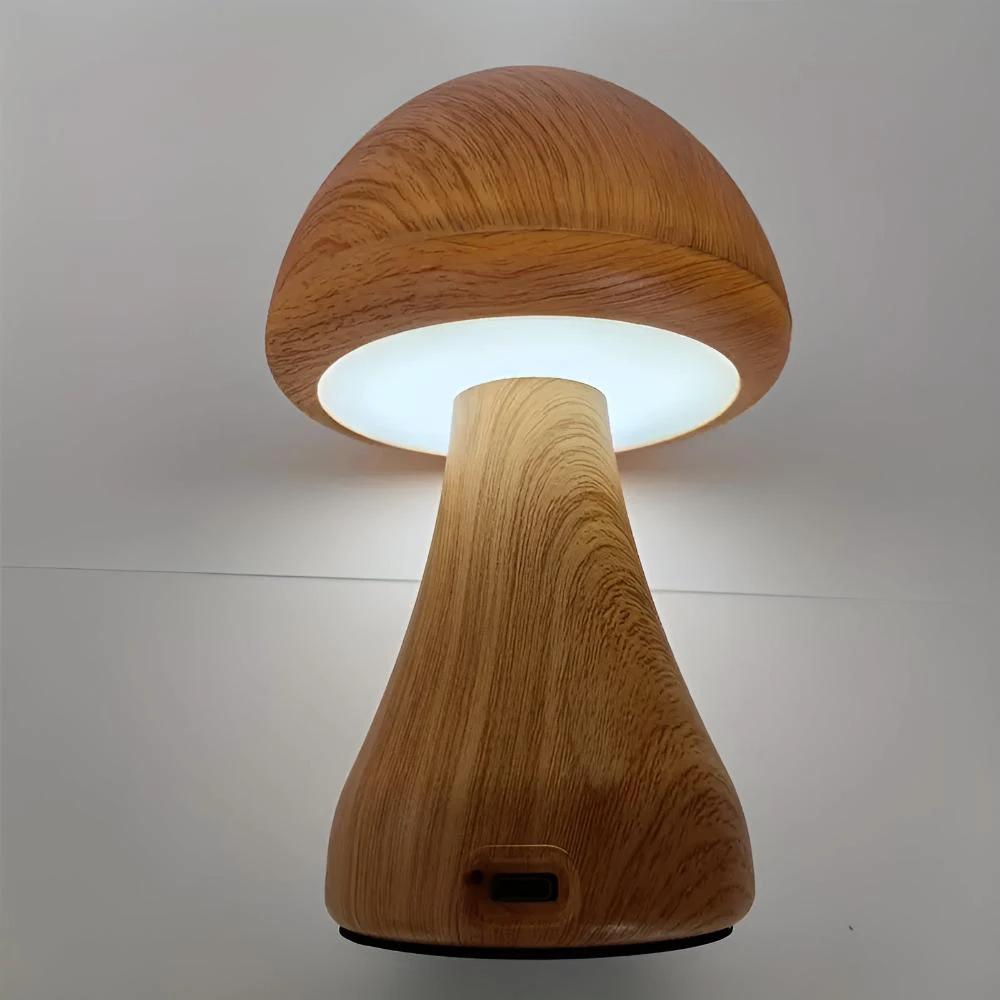 Wooden Mushroom Lamp by Casa & Beyond
