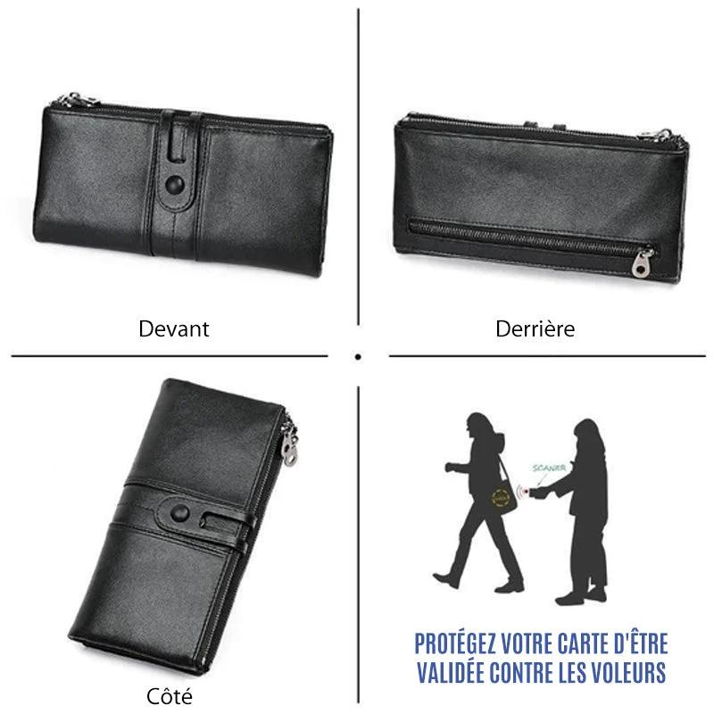 Long wallet made of genuine leather by Bowlift