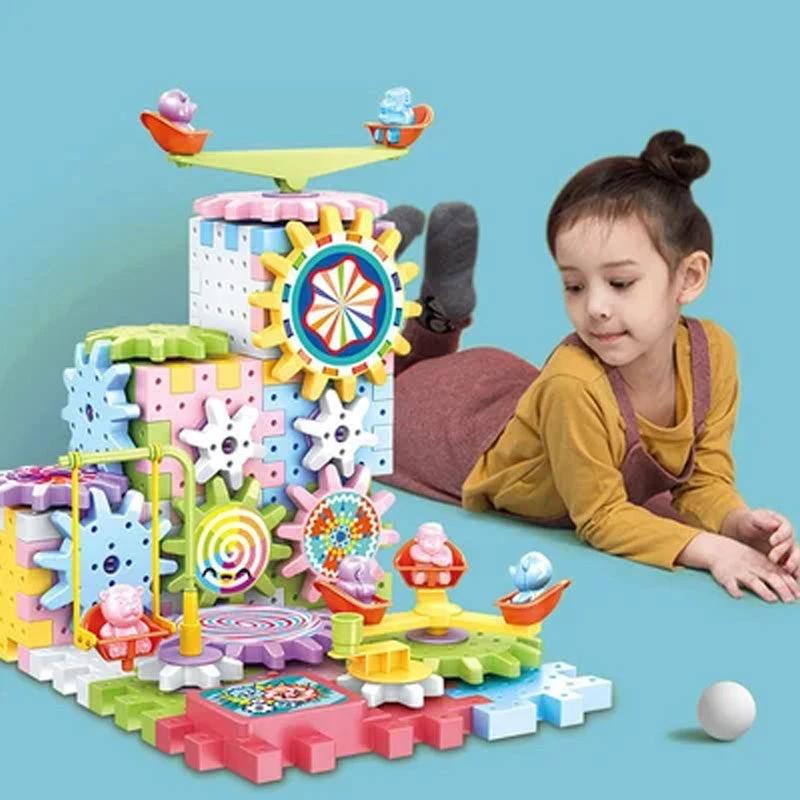 Paradise of various electric building blocks for children by Bowlift