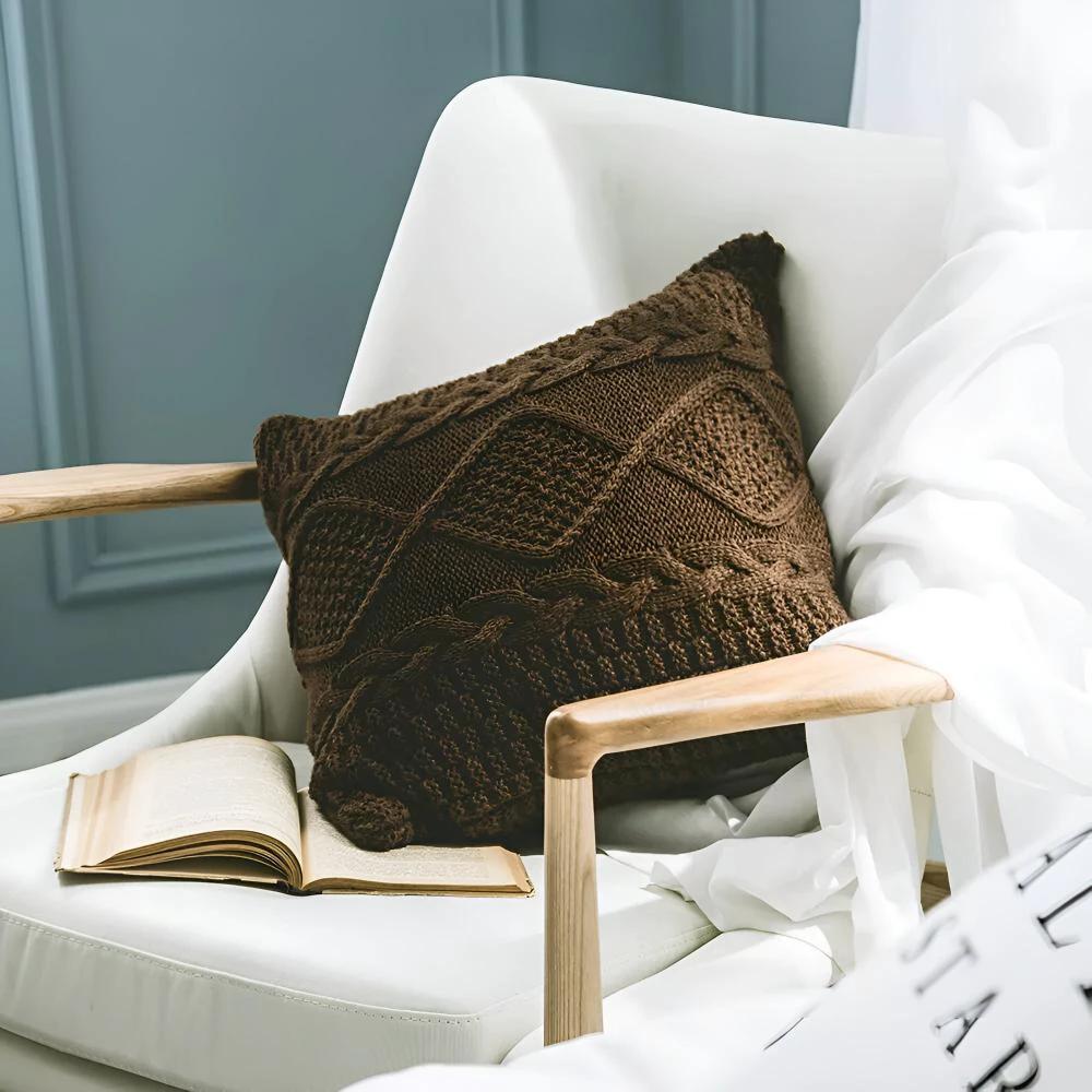 Braided Knitted Cushion Cover by Casa & Beyond