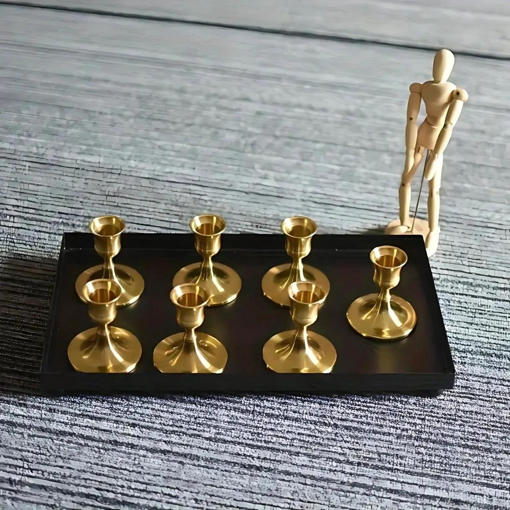 Shimmering Vintage Candle Holder | 2pc Set by Casa & Beyond