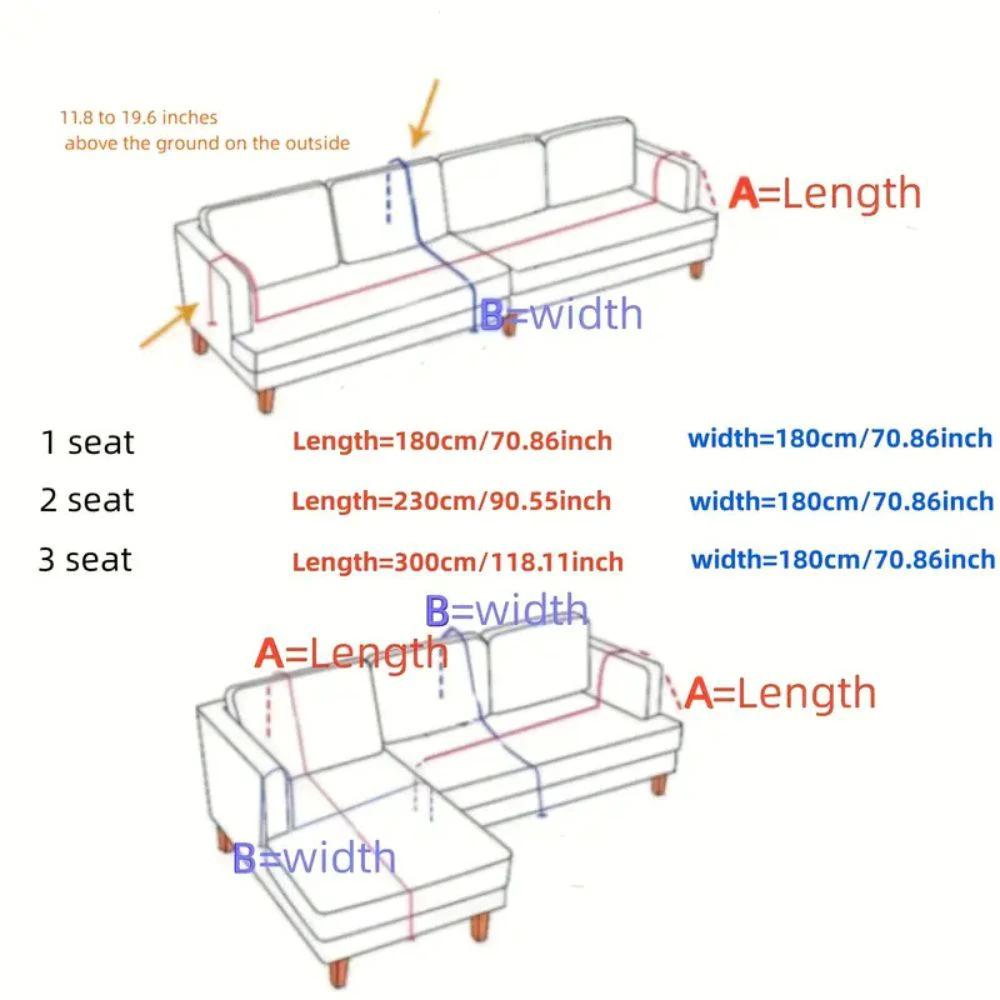 Wave Lines Chenille Sofa Covers by Casa & Beyond