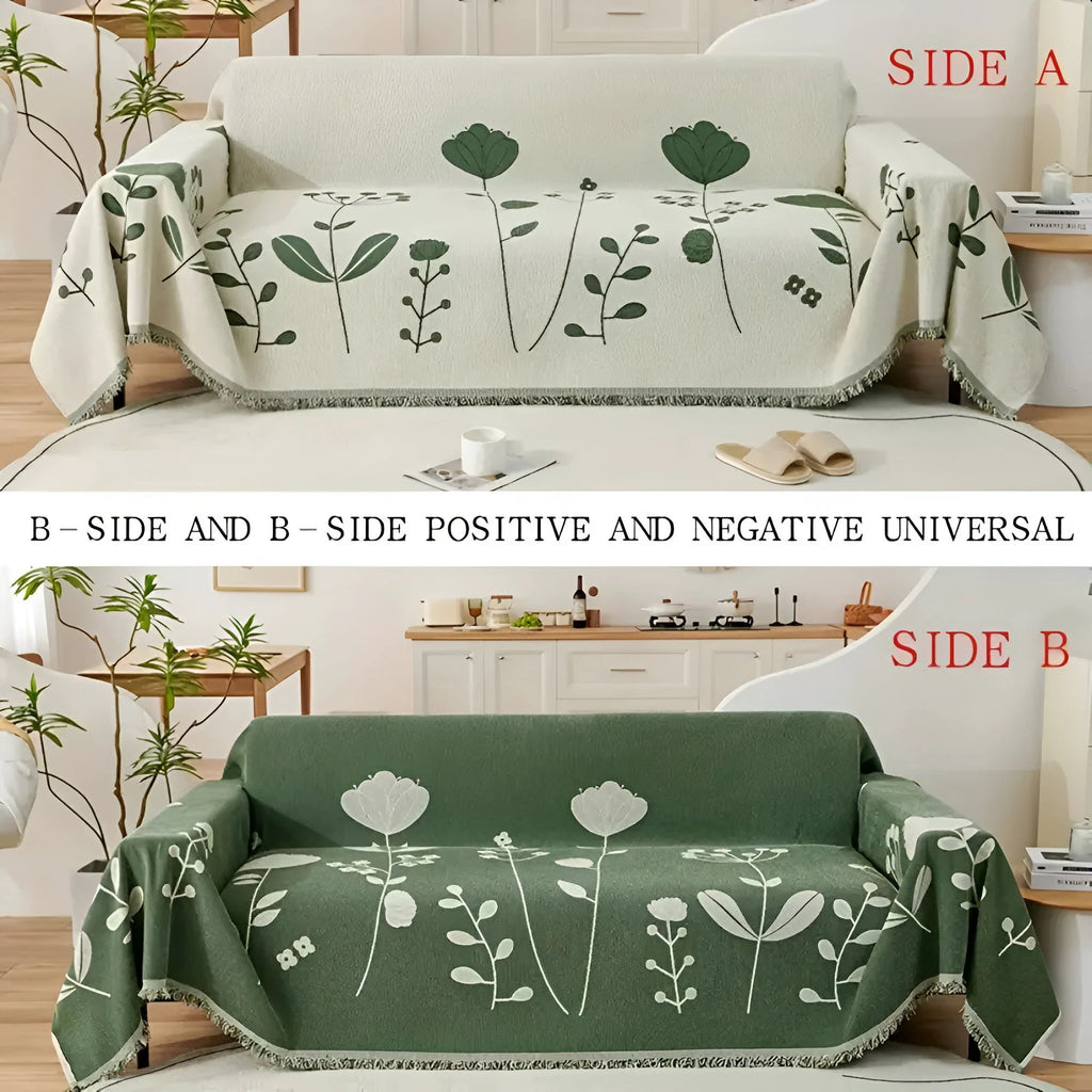Modern Bloom Reversible Sofa Cover by Casa & Beyond