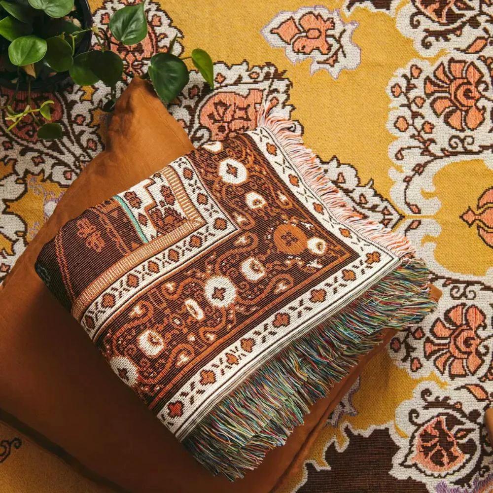Boho Chic Patterned Throw Blanket by Casa & Beyond