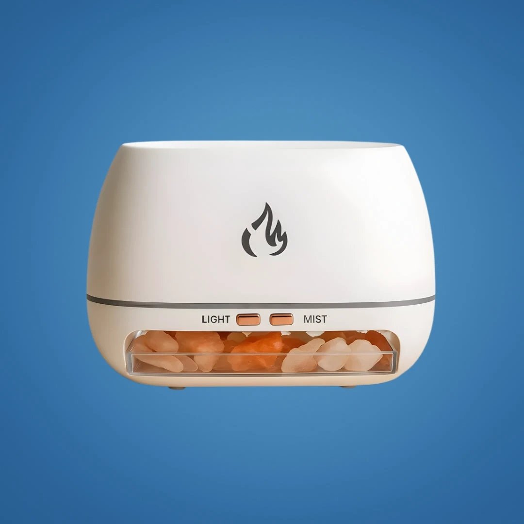 Relieves Dry Air and Aids Sleep – Himalayan Salt Crystal, Quiet Mist and Calming Home Air Wellness Bowlift by Bowlift