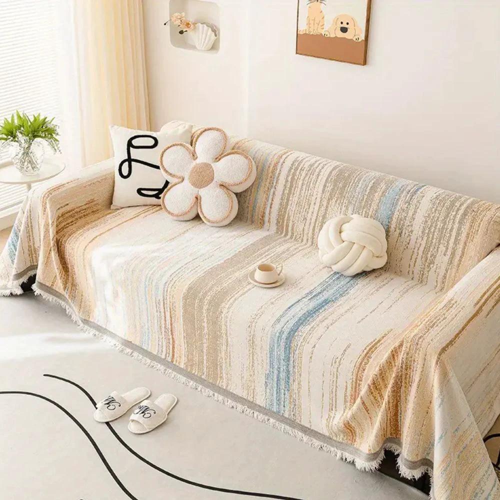 Serene Stripes Sofa Cover by Casa & Beyond