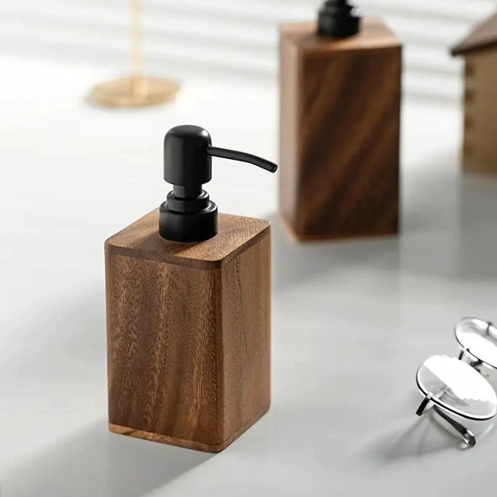 Walnut Aura Lotion & Soap Dispenser by Casa & Beyond
