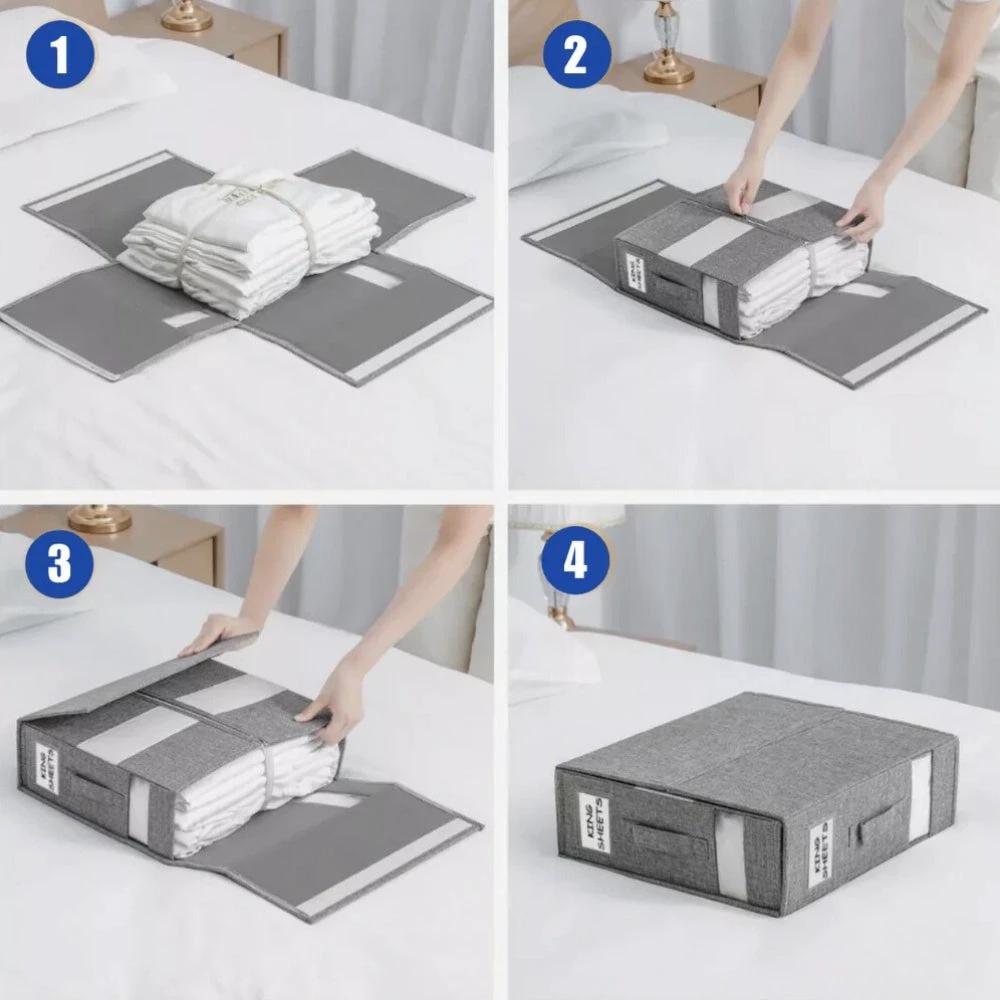 Foldable Bedsheet Organizer by Casa & Beyond