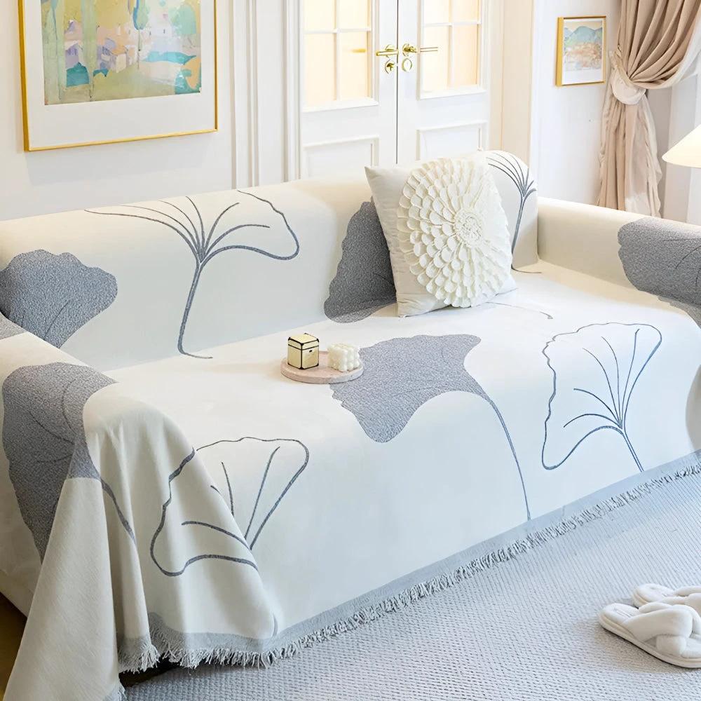 Pastoral Style Ginkgo Leaf Sofa Cover by Casa & Beyond