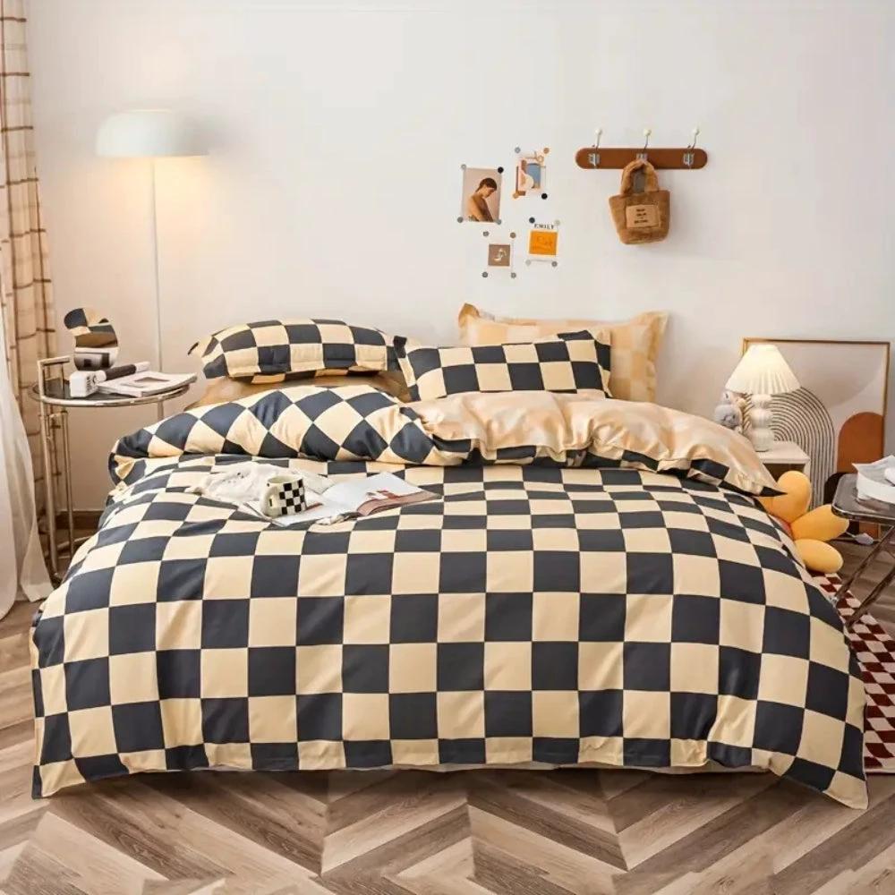 Chateau Checkered Bedding Set | 3pcs Set by Casa & Beyond