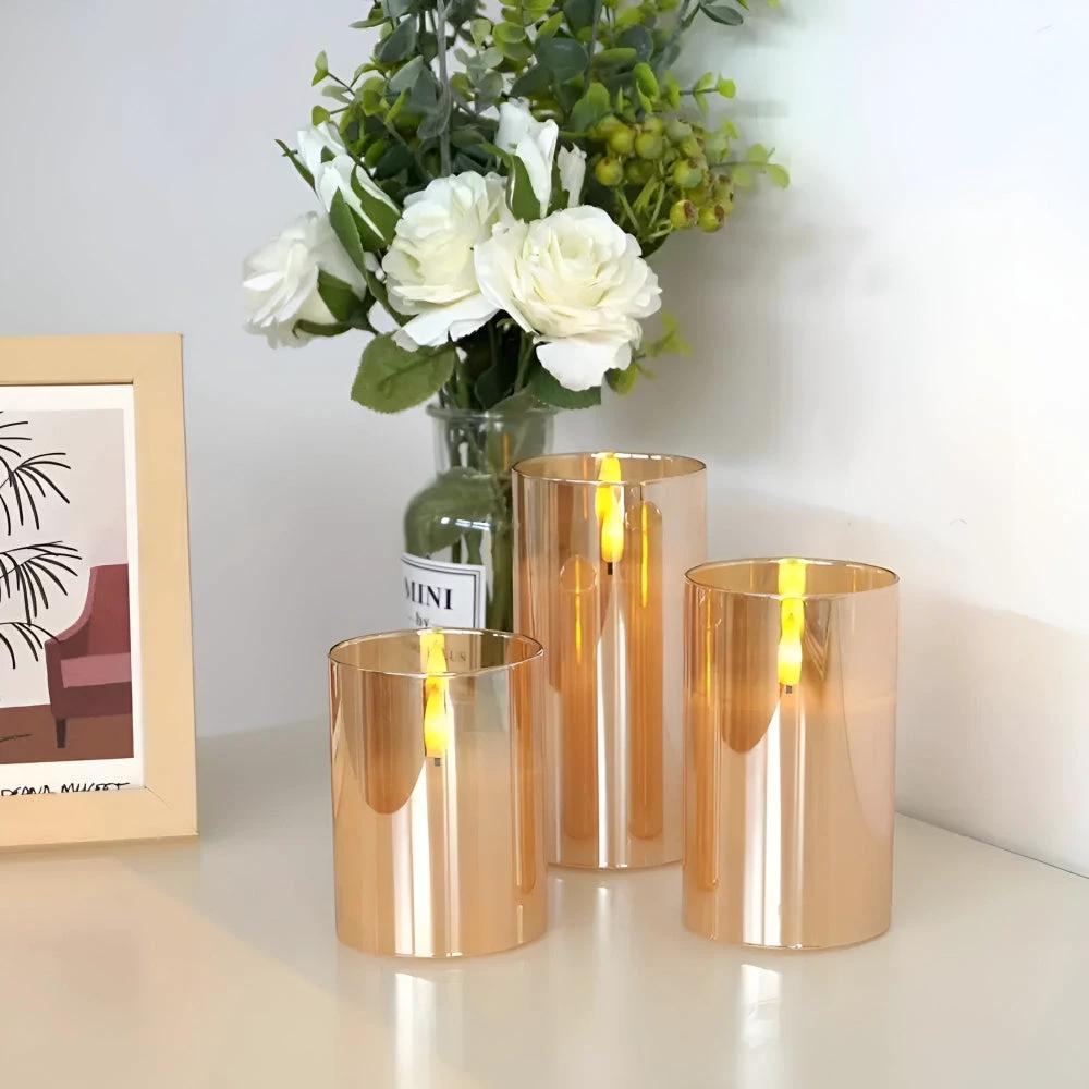 Ethereal 3D Flameless Candle | 3pcs Set by Casa & Beyond