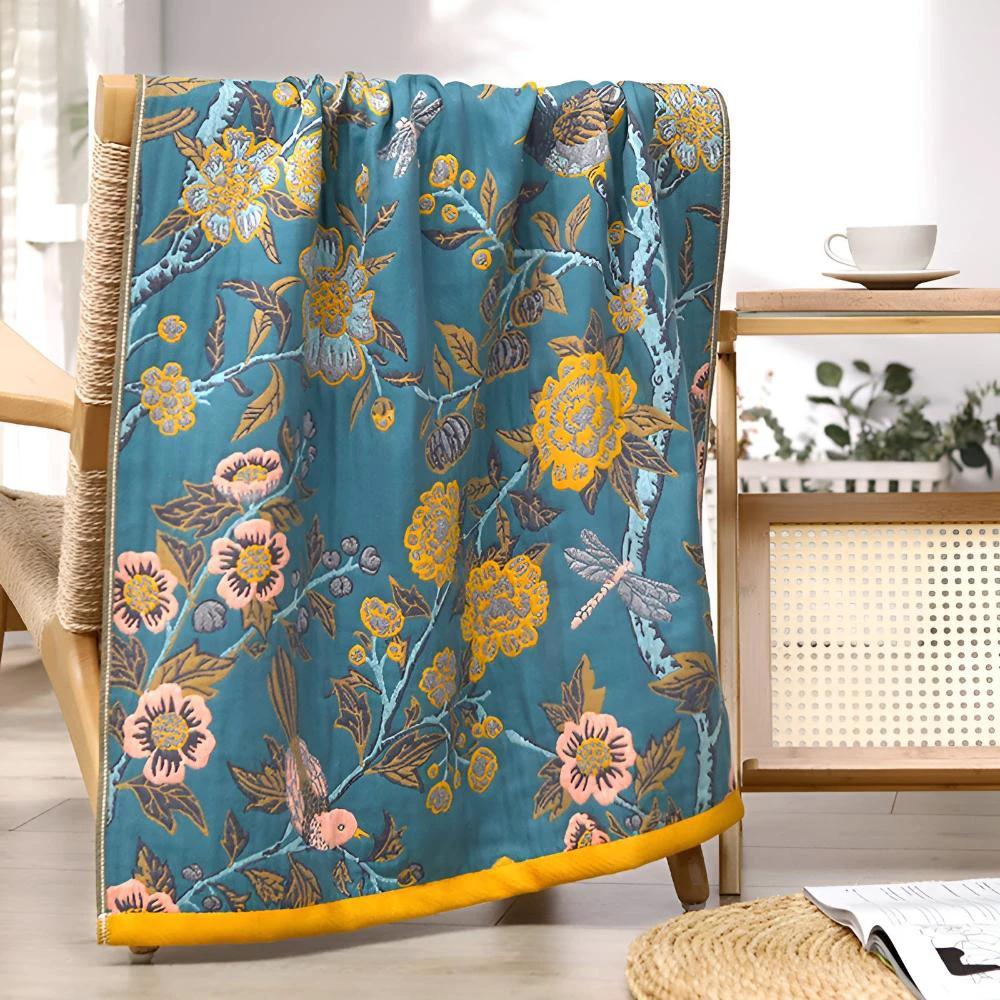 Hibiscus Reversible Bath Towel by Casa & Beyond