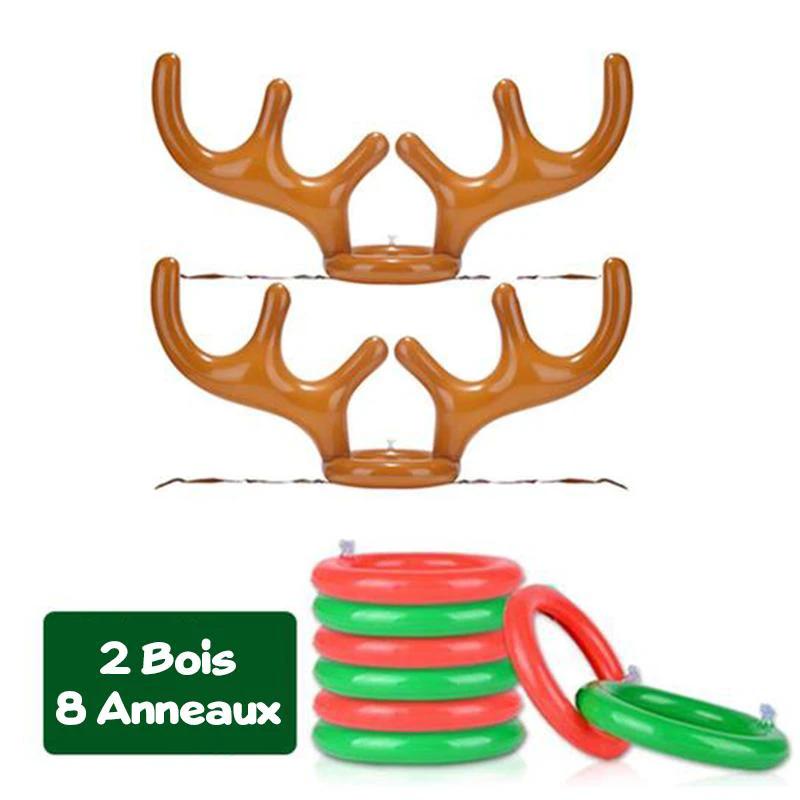 Ring toss game with wooden rings from reindeer Christmas by Bowlift