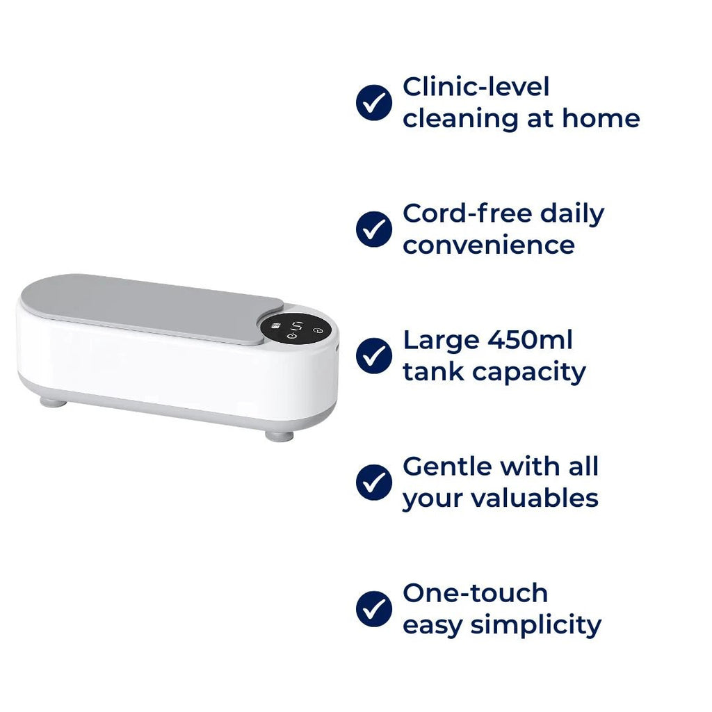 USB Rechargeable – 450 ML Tank – Deep Clean Removes Dirt Safely – For Glasses Jewellery Dentures at Home Bowlift by Bowlift