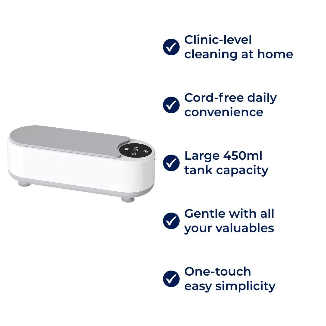 USB Rechargeable – 450 ML Tank – Deep Clean Removes Dirt Safely – For Glasses Jewellery Dentures at Home Bowlift by Bowlift