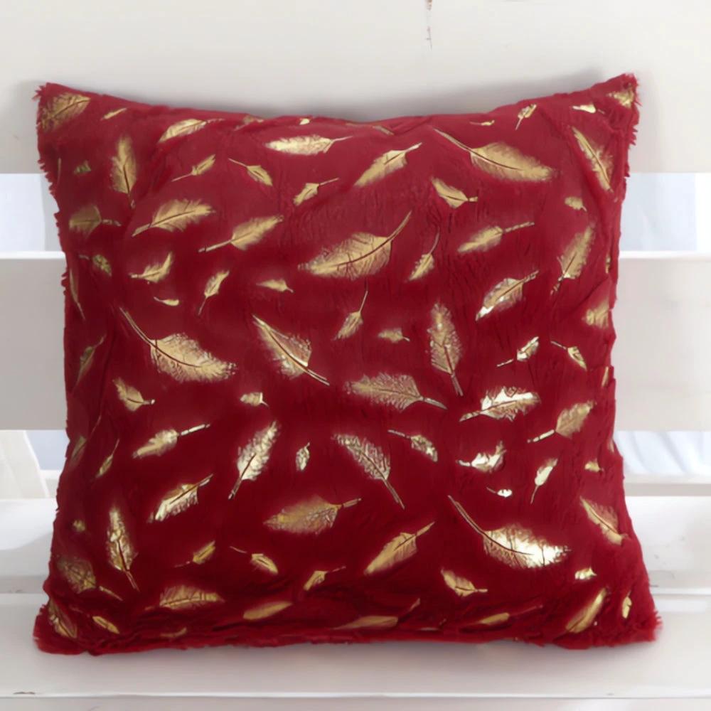 Golden Leaf Velvet Cushion Covers by Casa & Beyond