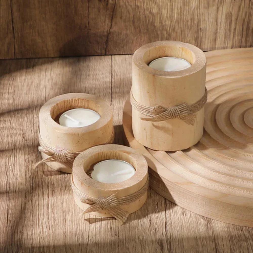 Bamboo Essence Candle Holders | 3 sets by Casa & Beyond