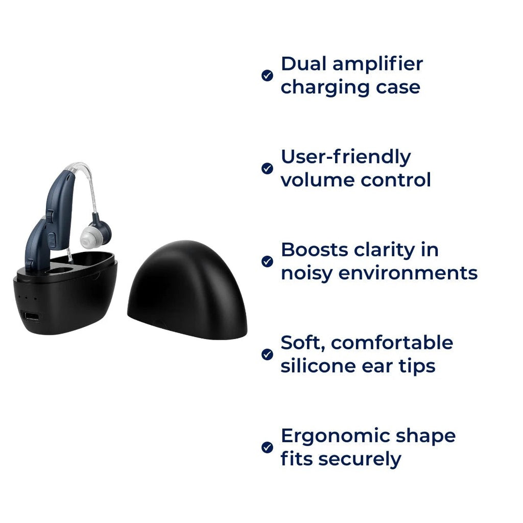 Boosts Hearing Clarity – Rechargeable & Lightweight – Reduces Background Noise – Ideal for Seniors Bowlift by Bowlift