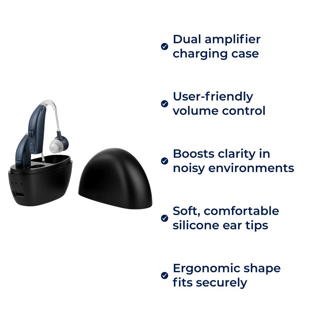 Boosts Hearing Clarity – Rechargeable & Lightweight – Reduces Background Noise – Ideal for Seniors Bowlift by Bowlift