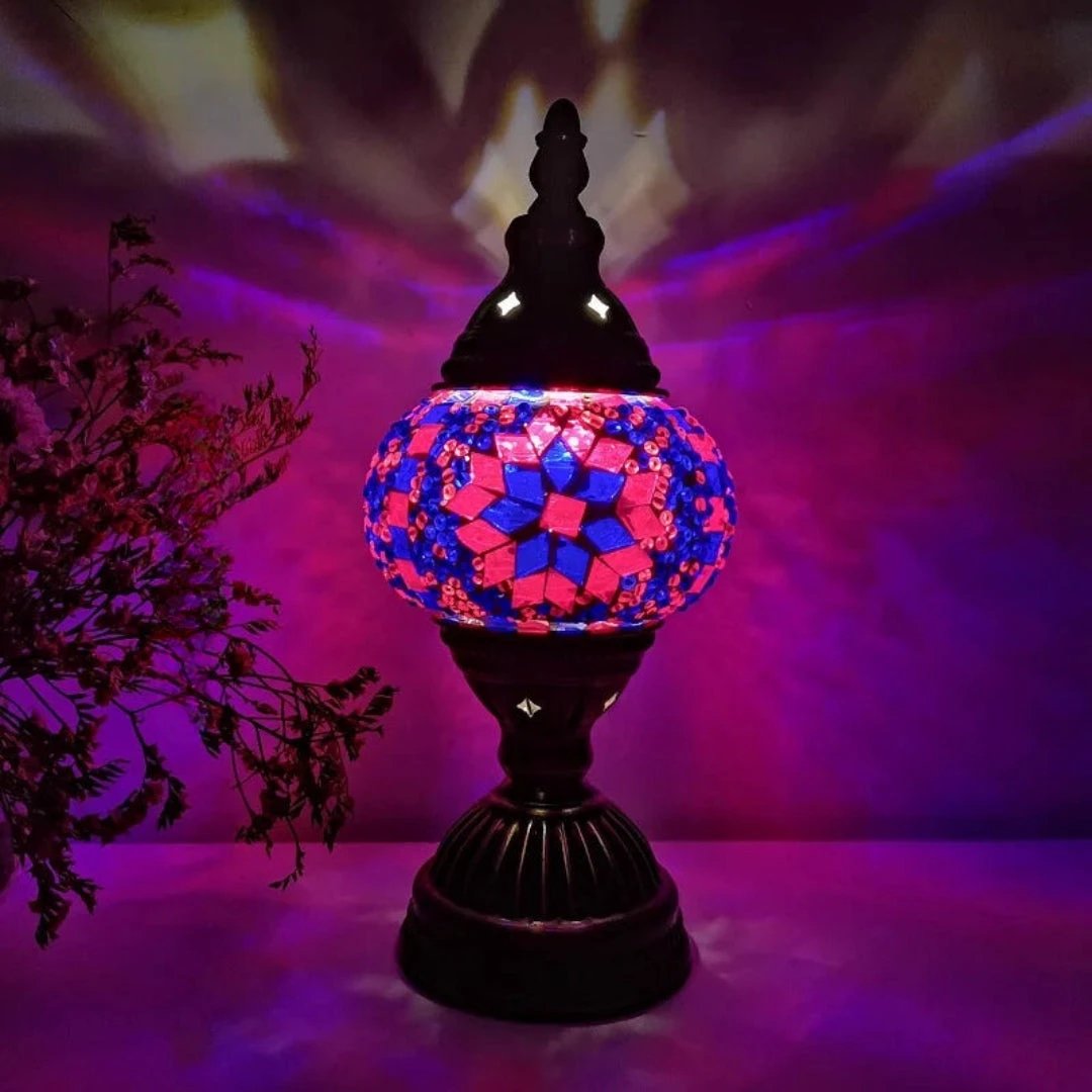 Mosaic Colorful Pattern Table Lamp Bowlift by Bowlift