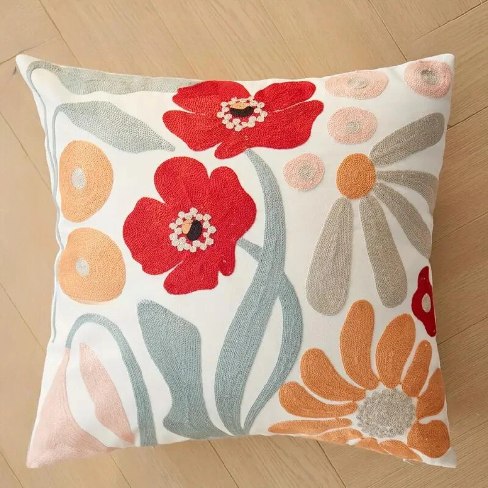 Elegant Plant Patterned Cushion Cover by Casa & Beyond
