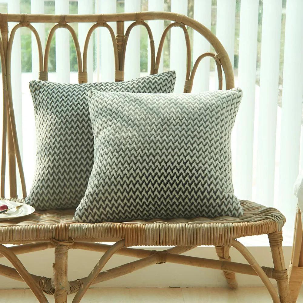 Lush Chevron Cushion Covers by Casa & Beyond