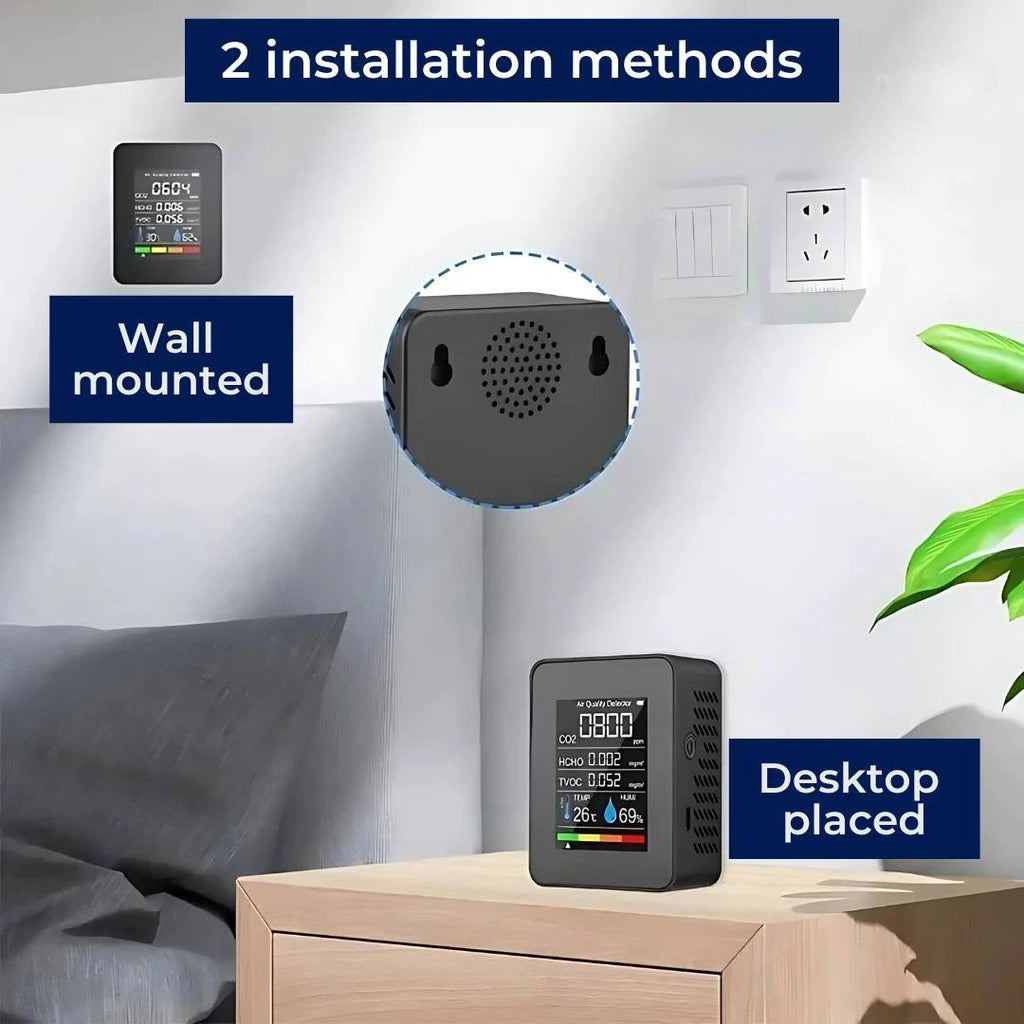 AirSense Pro CO2 Carbon Dioxide Monitor Air Quality Detector | Real-Time Alerts - Air Quality Monitor - for Clean Air Bowlift by Bowlift