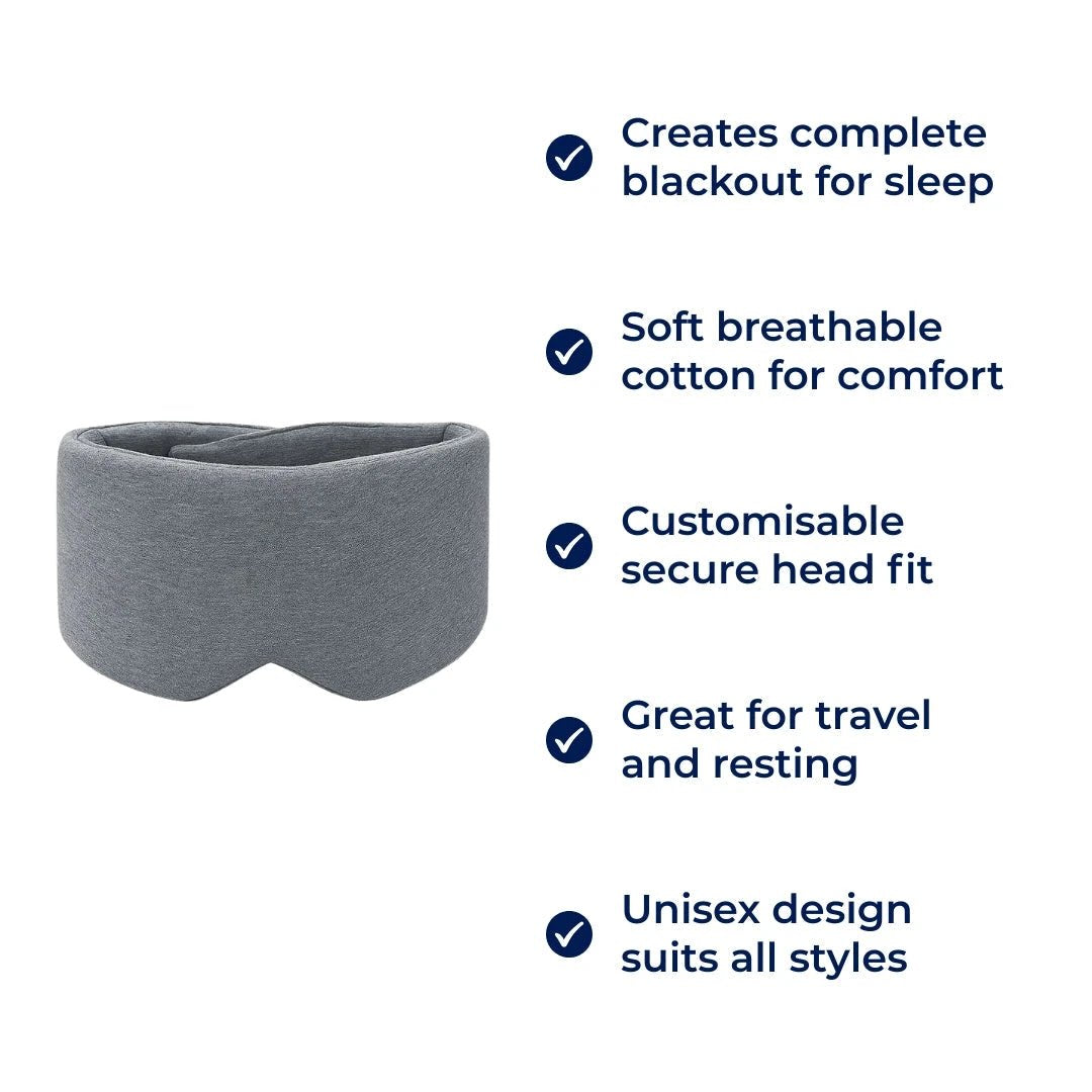 Total Light Blocking – Soft Cotton Comfort – Breathable Fit – Blocks All Light for Travel, Naps & Deep Sleep Bowlift by Bowlift
